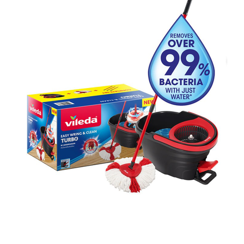 Cây lau nhà Vileda easy wring & clean Turbo (Kèm 3 giẻ lau)