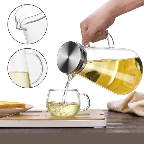 Bình đựng nước thủy tinh Sodasweet 2,2L có tay cầm