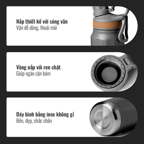 Bình giữ nhiệt inox 304 dung tích 532ml Elmich EL3675