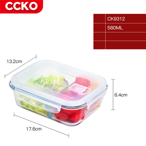 Khay thuỷ tinh hâm thực phẩm, nướng dành cho lò vi sóng và lò nướng CCKO CK9311 CK9312 CK9313 CK9314 CK9315