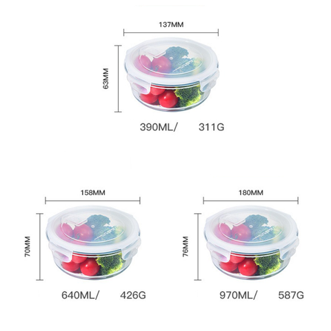 Khay thuỷ tinh hâm thực phẩm, nướng dành cho lò vi sóng và lò nướng CCKO CK9311 CK9312 CK9313 CK9314 CK9315