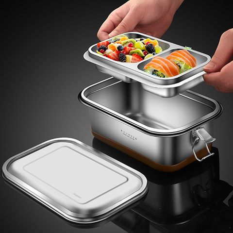 Hộp đựng cơm giữ nhiệt 2 tầng KACHEEG cao cấp