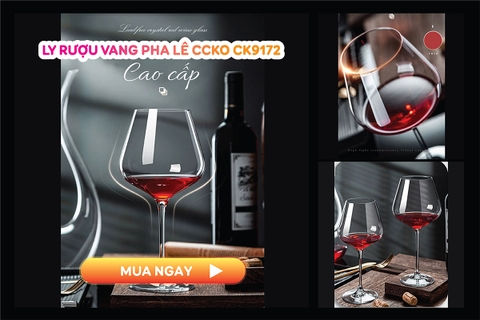 Ly rượu vang pha lê CCKO CK9172 cao cấp