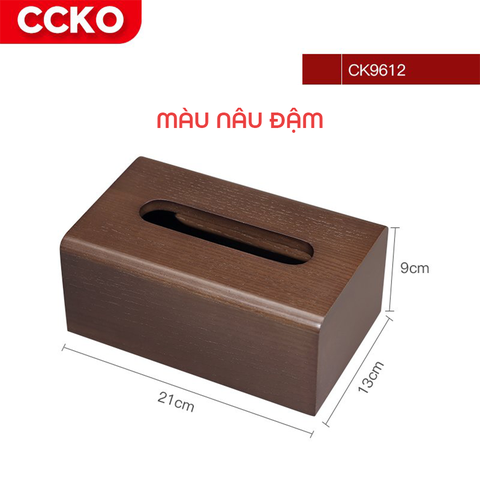 Hộp đựng khăn giấy bằng gỗ tự nhiên CCKO CK9612 cao cấp