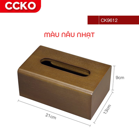 Hộp đựng khăn giấy bằng gỗ tự nhiên CCKO CK9612 cao cấp