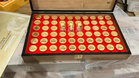 Viên uống bổ não và điều hoà huyết áp Samsung 60v hộp gỗ