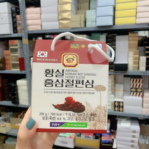 Sâm lát tẩm mật ong hộp xách 200g