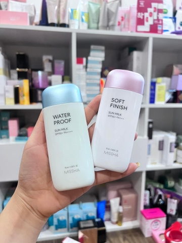 Kem chống nắng Missha nắp hồng , xanh