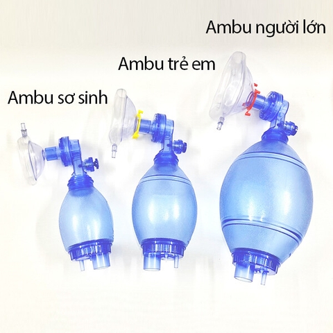 Bóng bóp Ambu hỗ trợ thở hô hấp (Người lớn/ Trẻ em)