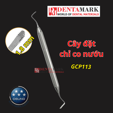 Cây đặt chỉ co nướu Gingicord packer Osung - Metal handle