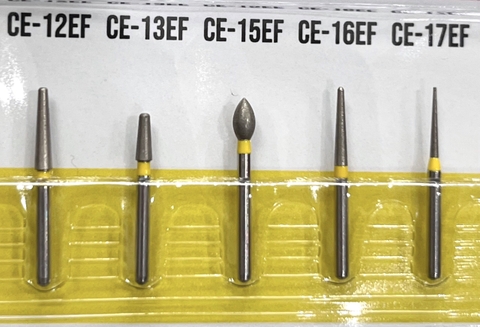 Mũi Khoan MANI CE Vàng Extra Fine (Vỉ 5 Cái) Chính Hãng Nhật Bản