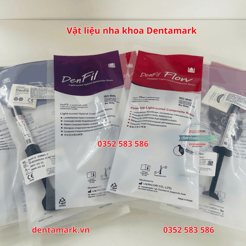 Composite trám răng Denfil Vericom (Lỏng Denfil flow/ Đặc Denfil Resin)