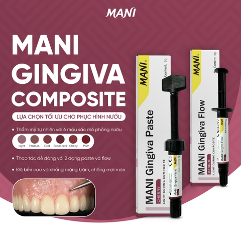 Composite lỏng màu nướu Mani Gingiva Flow - Tuýp 3g