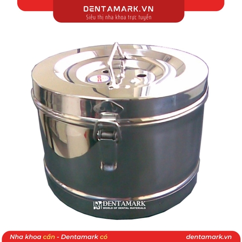 Hộp hấp bông gạc hình trống