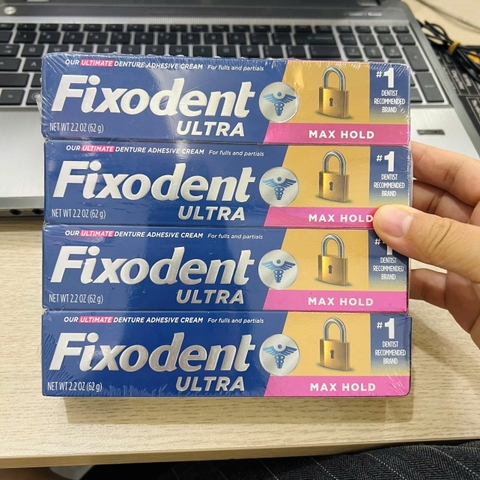 Keo dán hàm giả Fixodent Ultra Max Hold 62g