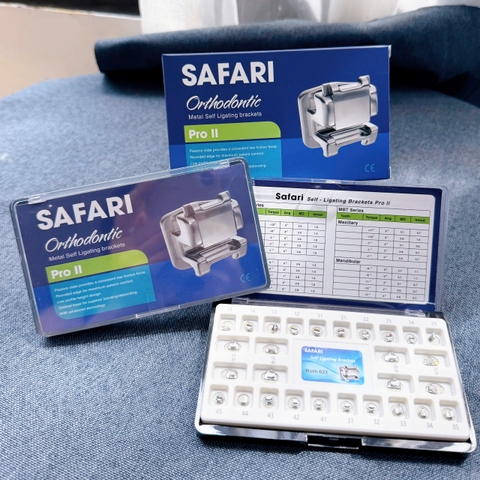 Mắc cài kim loại tự khoá Safari - Pro II - xanh dương (Tự buộc) - MUA 3 TẶNG 1