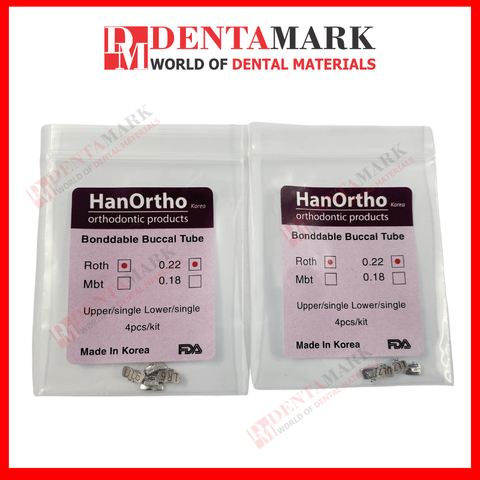 Mắc cài 1 ống răng 6, răng 7 - Khắc laze