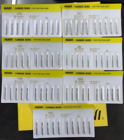Mũi Cắt Cầu Mão MANI Carbide Burs – Vỉ 10 Mũi