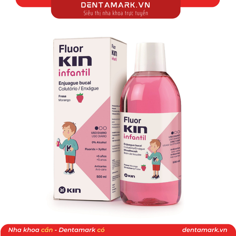 Nước Súc Miệng Fluor Kin Infantil Hương Dâu Cho Bé 500ml
