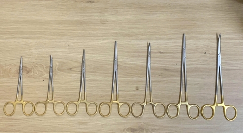 Panh y tế cán vàng Pakistan - đầu thẳng/đầu cong - 12cm/14cm/16cm/18cm