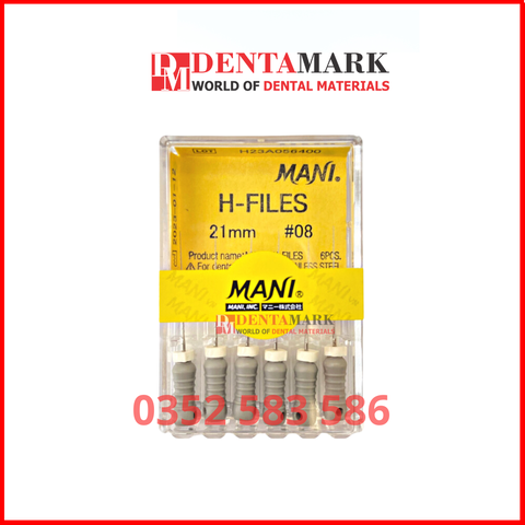 Trâm dũa dẻo Niti H-Files Mani (Hộp 6 cây)