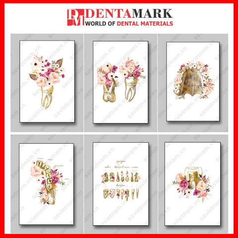 Tranh nha khoa nghệ thuật đẹp hình răng