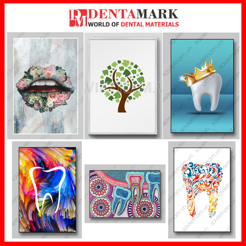 Tranh nha khoa nghệ thuật trừu tượng đẹp