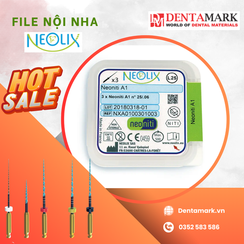 Trâm máy Neolix Niti File (Male in Fance) - Vỉ 5 cây