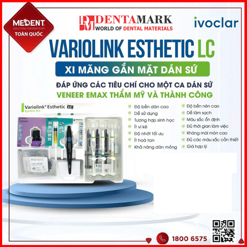 Variolink Esthetic LC - Xi măng chuyên gắn Veneer (Ống 2g và nguyên bộ system pack)