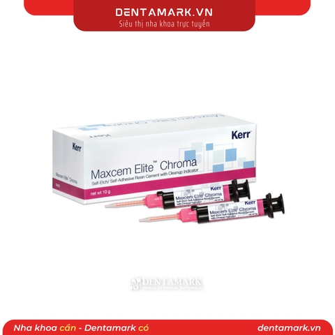 Xi măng gắn resin tự dán, tự xoi mòn với chất chỉ thị màu Maxcem Elite Chroma Kerr - Hộp 2 tuýp