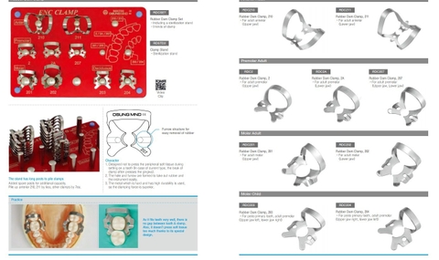 Clamp bộ đặt đê cao su Osung (Rubber Dam Clamps)