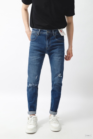 Quần Jeans Wash Rách Nam Tính JC001