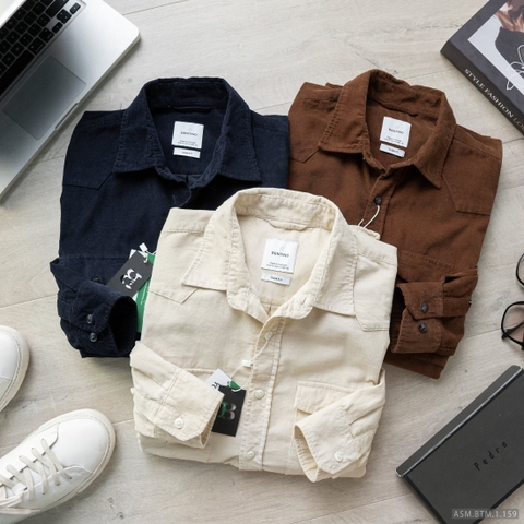 Áo sơ mi nhung tăm Bentino 1159