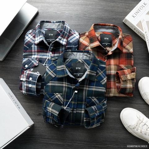 Áo sơ mi kẻ dạ BTM 1431