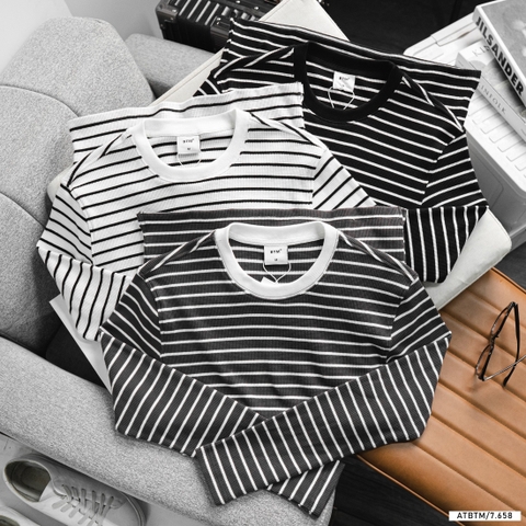 Áo thun tay dài kẻ sọc BTM 7658