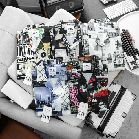 Áo sơ mi họa tiết đi biển ZR SM11