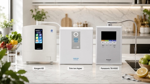 So sánh Kangen K8, Trim Ion Hyper và Panasonic TK-HS92 Nên chọn máy nào cho gia đình?