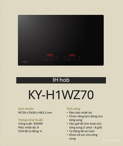 Bếp từ Panasonic KY-H1WZ70