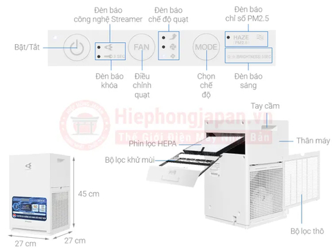 Máy lọc không khí Daikin MC30YVM7 chính hãng Daikin