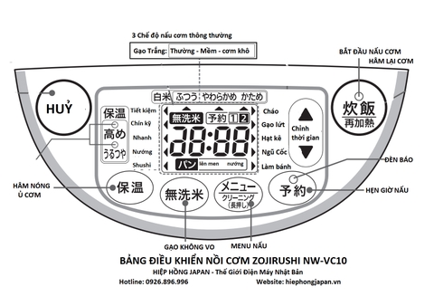 Nồi cơm điện ZOJIRUSHI NW-VC10 1.0L | Công nghệ nấu Cao tần