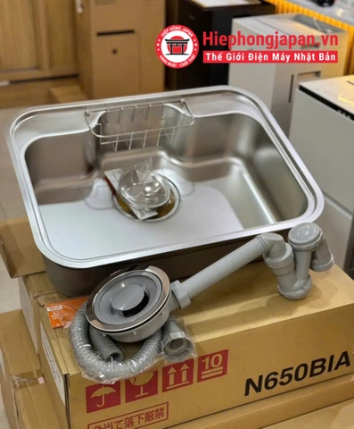 Chậu rửa bát Toyoura N801BIA-EB-MS | Bảo hành 24 tháng