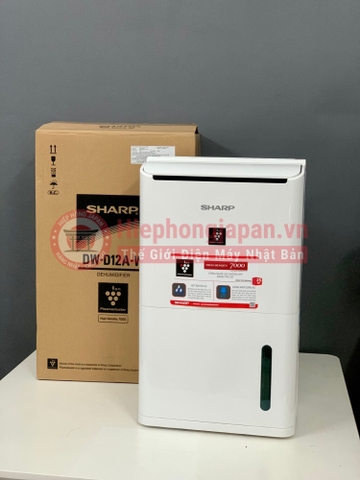 Máy hút ẩm Sharp DW-D12A-W kết hợp lọc không khí chính hãng