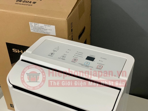 Máy hút ẩm Sharp DW-D12A-W kết hợp lọc không khí chính hãng