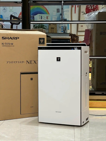 Máy lọc không khí Sharp KI-TX70-W – Plasmacluster NEXT, tạo ẩm 750mL/h