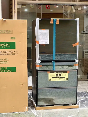 Tủ lạnh Hitachi R-WXC74X-X nội địa Nhật cao cấp mặt gương pha lê