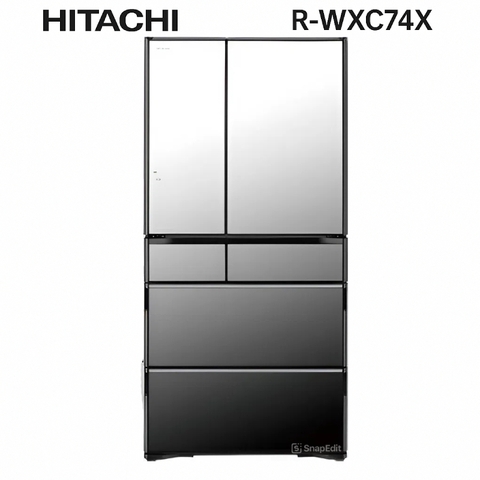 Tủ lạnh Hitachi R-WXC74X-X mặt gương pha lê cao cấp nội địa Nhật