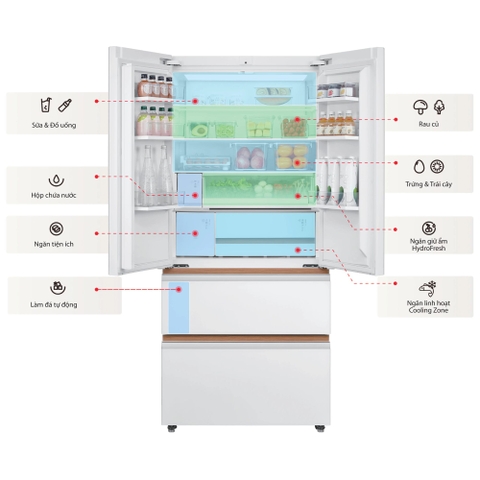 Tủ lạnh Toshiba Japandi Multi Door GR-RF690WI-PGV(67)