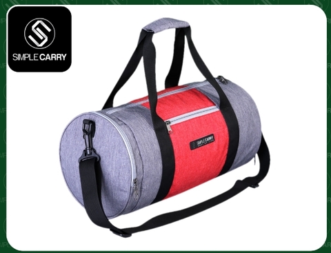 Túi Trống GymBag Simplecarry Cao Cấp-Màu Xám+Đỏ