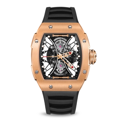 SKELETON | HOURGLASS-ROSE GOLD WATCH