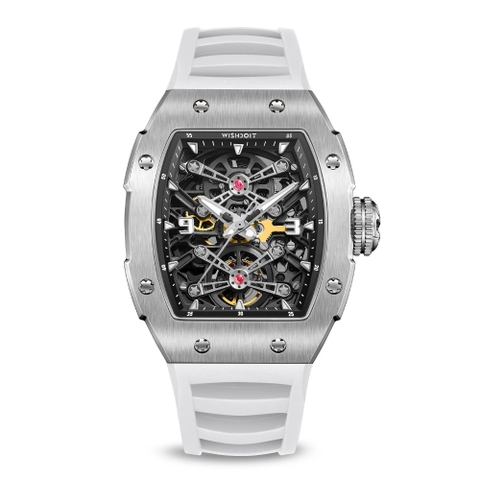 PIRATE | CAPTAIN KIDD-SILVERY WATCH (WHITE STRAP)